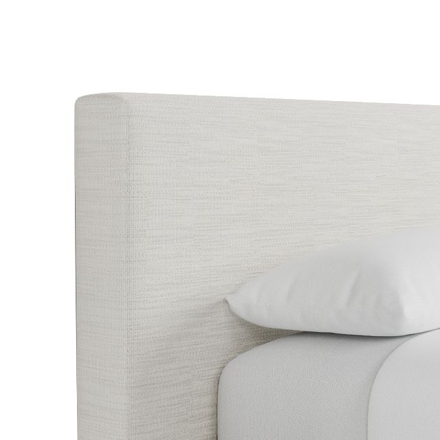 Grayton Maguire Ivory 44" Upholstered Platform Bed