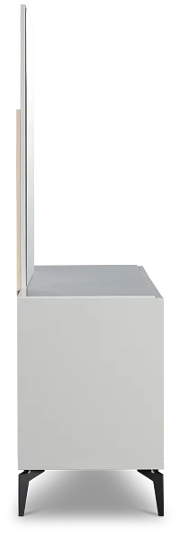 Oslo White Dresser & Mirror