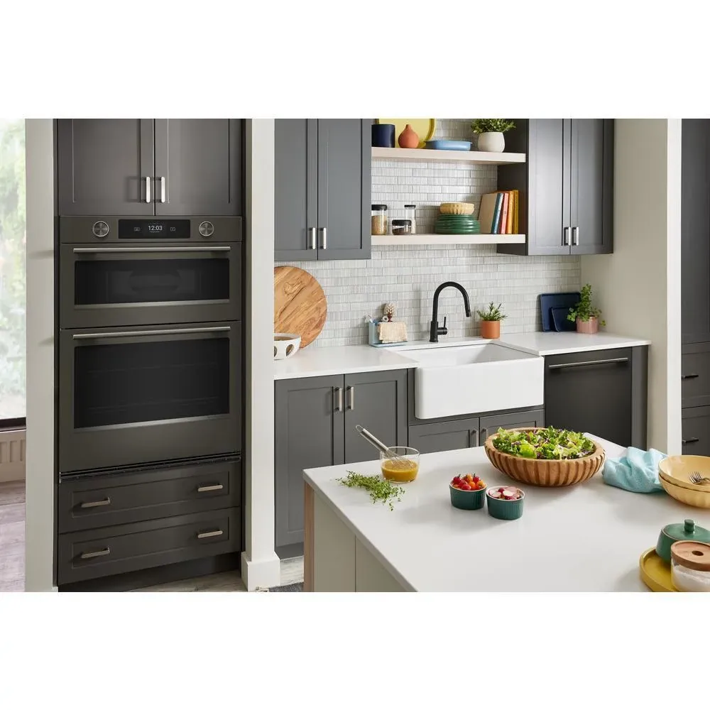 Kitchenaid 730 Series Black Electric Oven And Microwave Combo