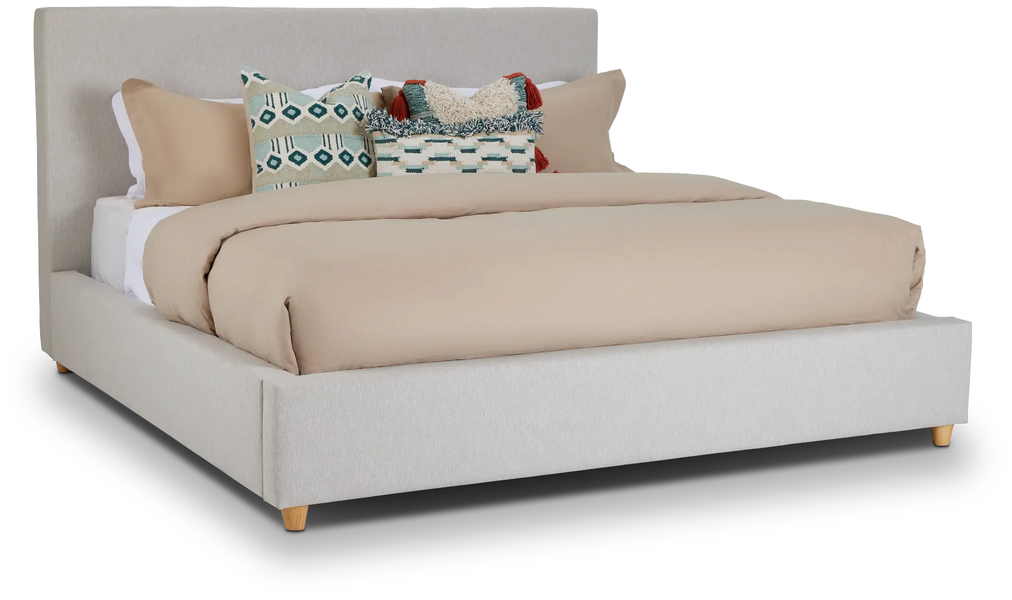 Chelsea Light Beige Uph Platform Bed Chelsea Light Beige Uph Platform Bed