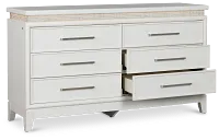 Alessandria White Lighted Dresser