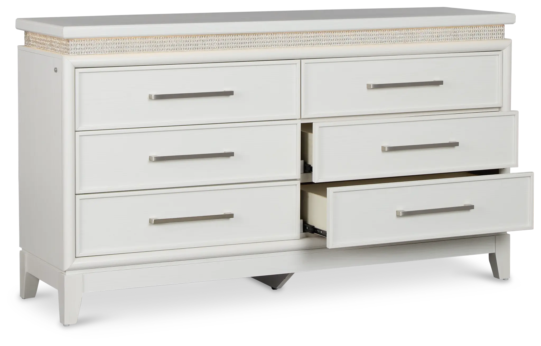 Alessandria White Lighted Dresser Alessandria White Lighted Dresser