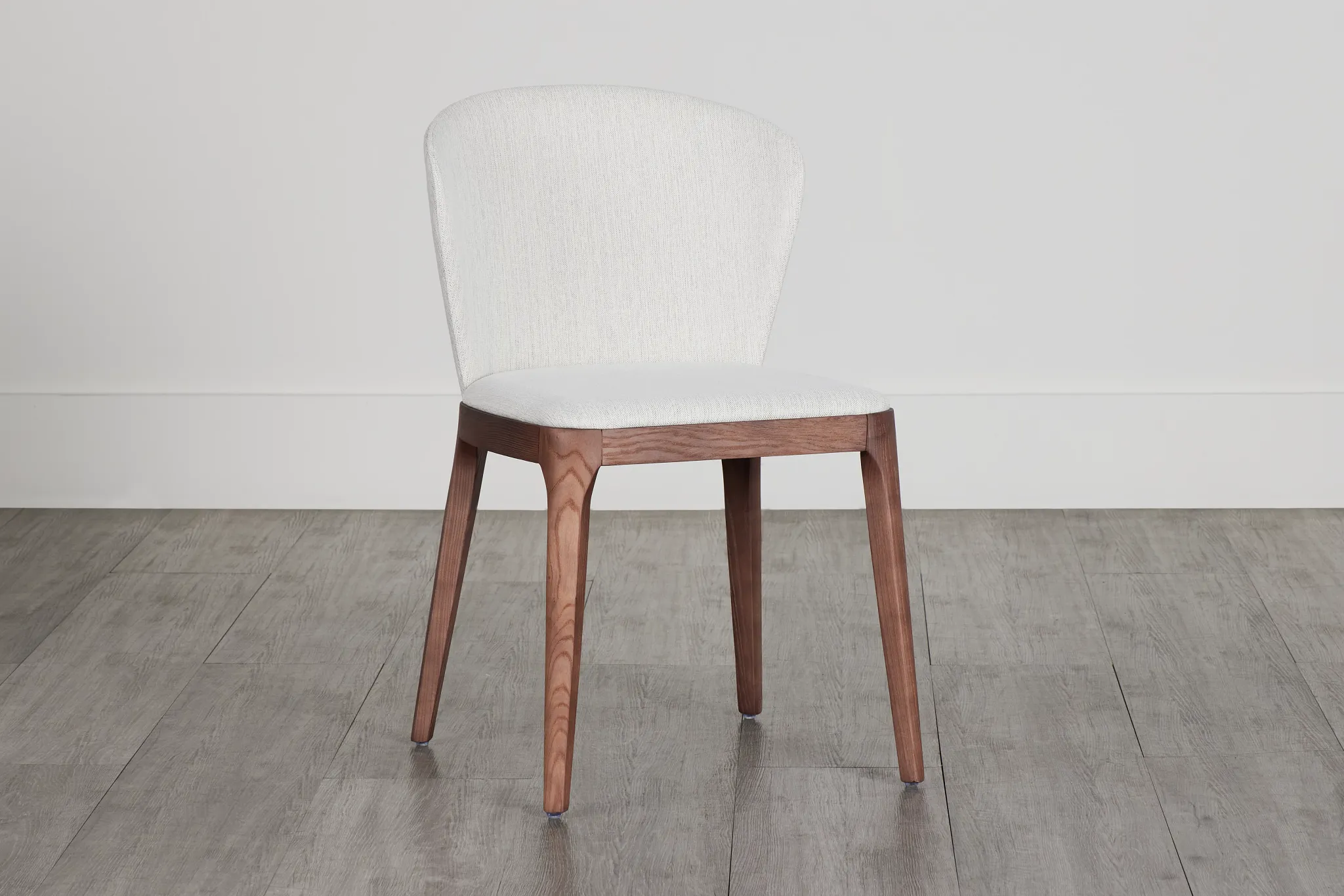 Nomad Light Beige Upholstered Side Chair With Mid Tone Legs