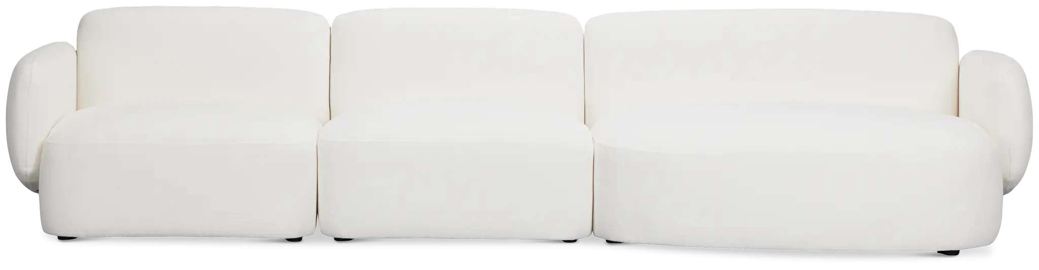 Halsey White Fabric Small Right Cuddler Sectional Halsey White Fabric Small Right Cuddler Sectional