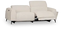Reyna Light Beige Fabric Power Reclining Sofa