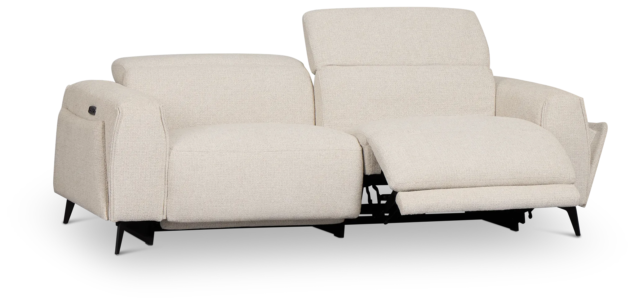 Reyna Light Beige Fabric Power Reclining Sofa