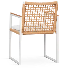 Sunrise White Teak Arm Chair