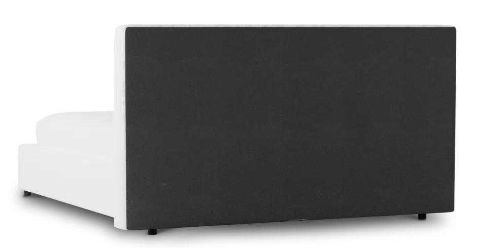 Grayton Revenue White 44" Upholstered Platform Bed