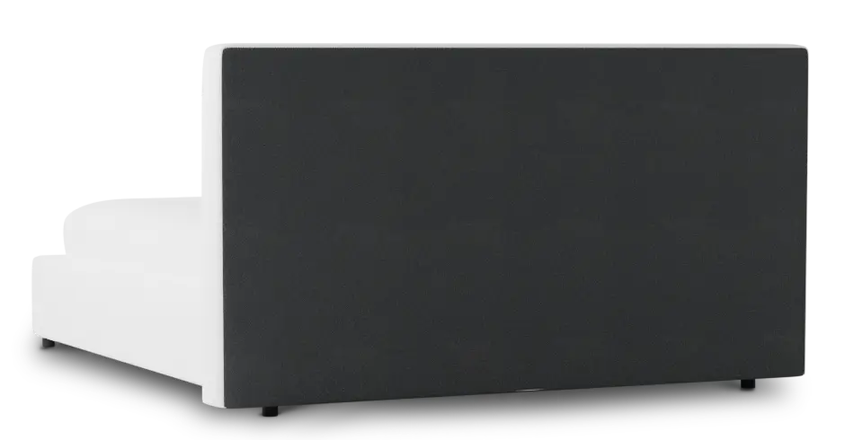 Grayton Revenue White 44" Upholstered Platform Bed Grayton Revenue White 44" Upholstered Platform Bed