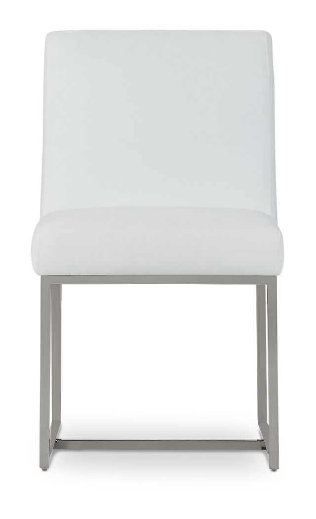 Miami White Fabric Upholstered Side Chair