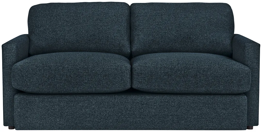 Noah Dark Blue Fabric Loveseat
