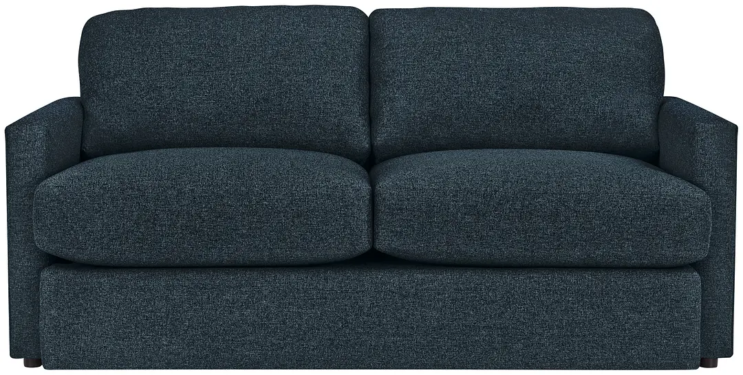Noah Dark Blue Fabric Loveseat Noah Dark Blue Fabric Loveseat