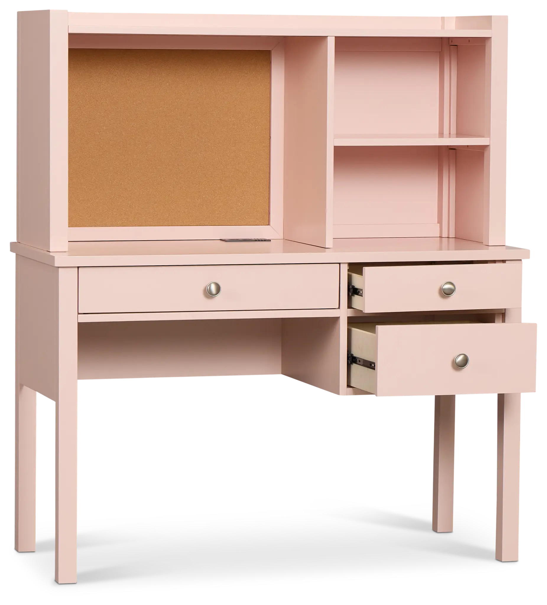 Charleston Pink 3-drawer Desk & Hutch Charleston Pink 3-drawer Desk & Hutch