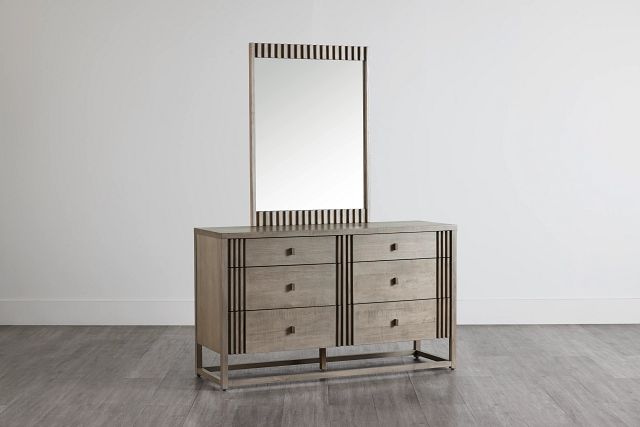 Pasadena Light Tone Dresser & Mirror (3)