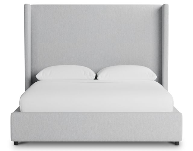 Captiva Delray Light Gray 60" Upholstered Shelter Bed