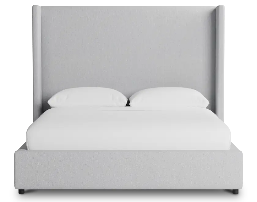 Captiva Delray Light Gray 60" Upholstered Shelter Bed Captiva Delray Light Gray 60" Upholstered Shelter Bed