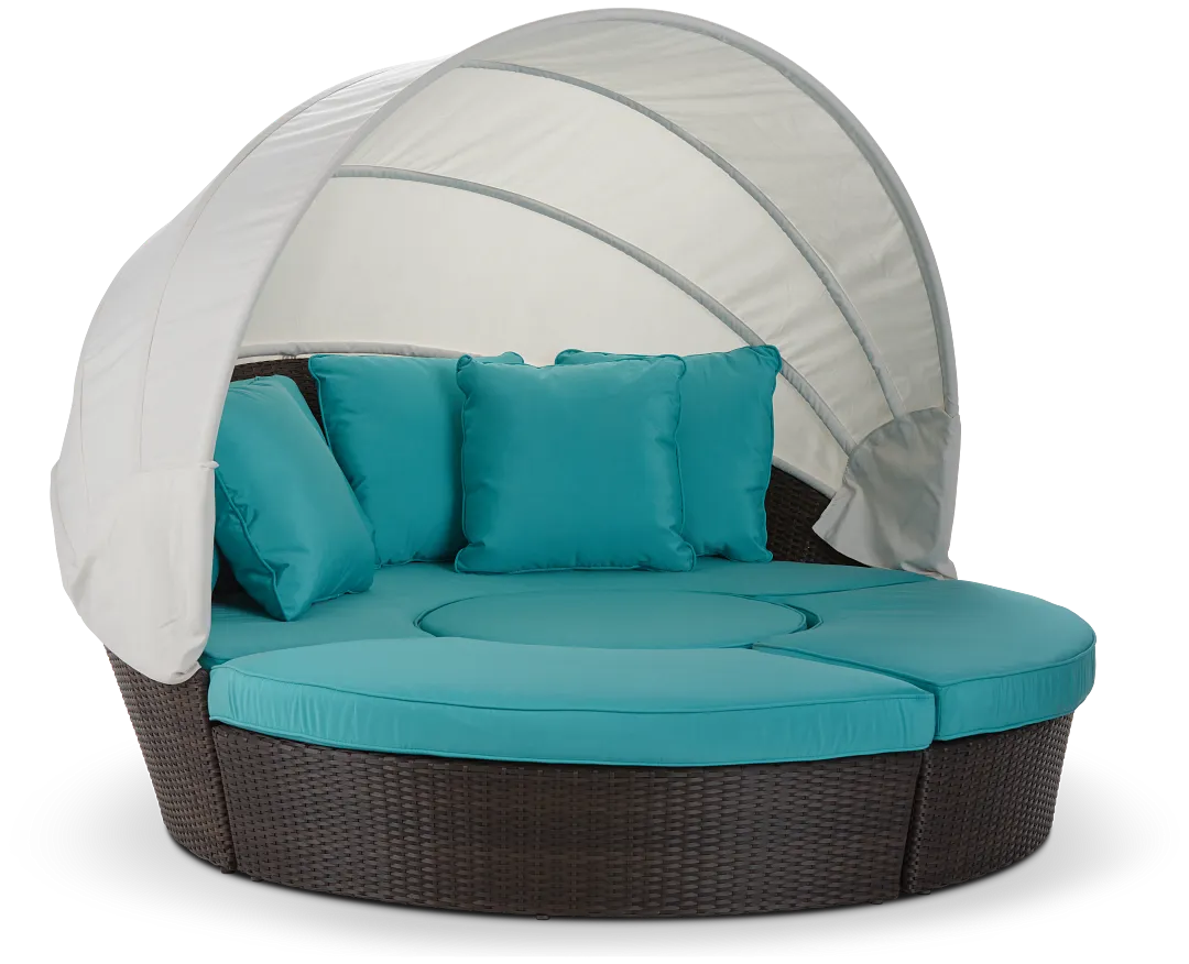 Fina Dark Teal Canopy Daybed