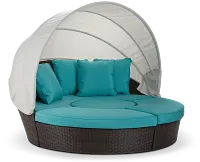 Fina Dark Teal Canopy Daybed