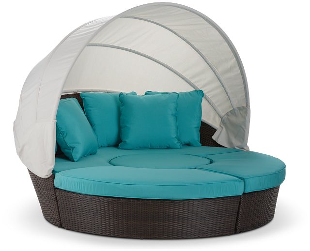 Fina Dark Teal Canopy Daybed