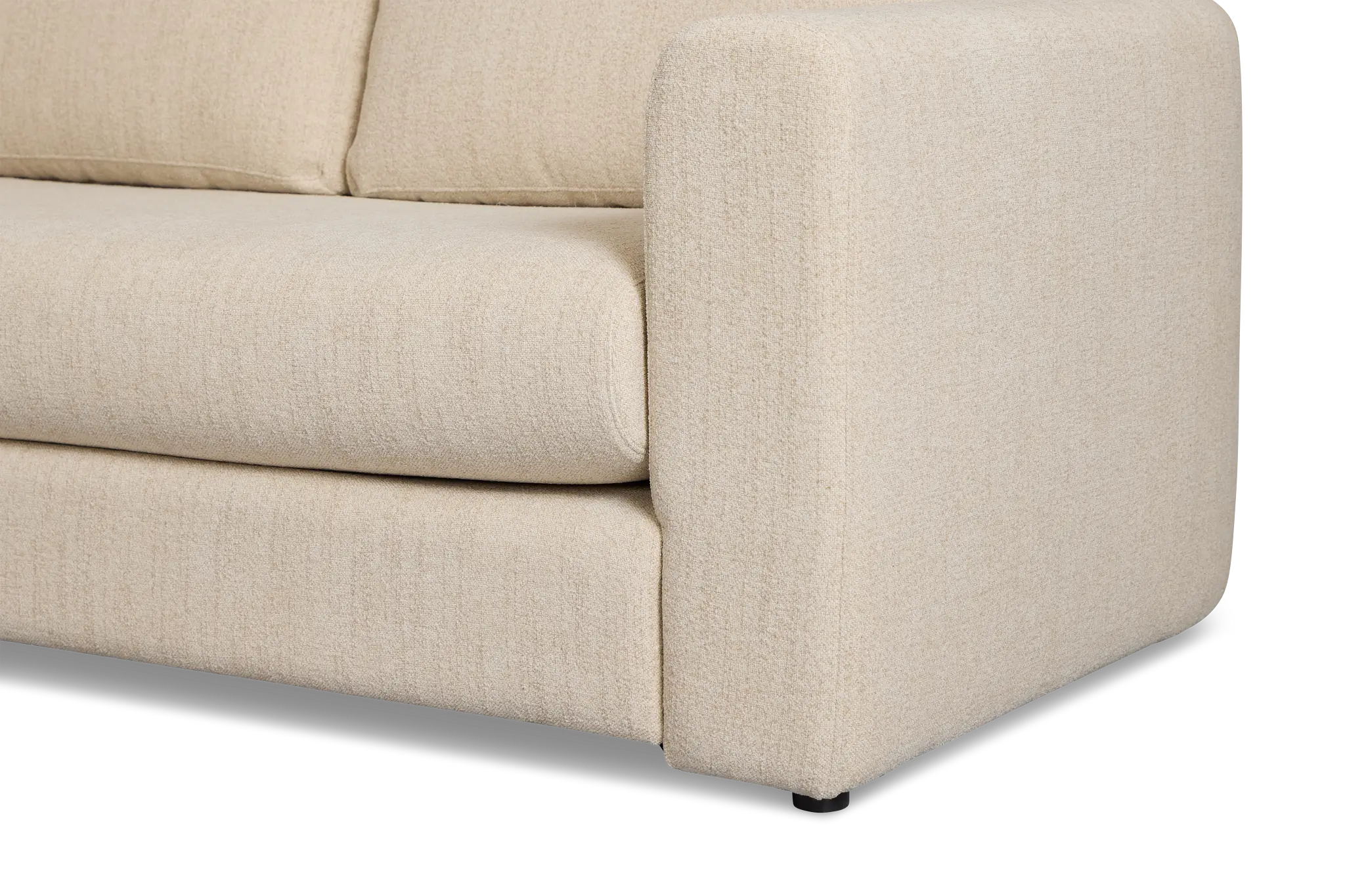 Alma Light Beige Fabric Medium Left Chaise Wedge Sectional Alma Light Beige Fabric Medium Left Chaise Wedge Sectional