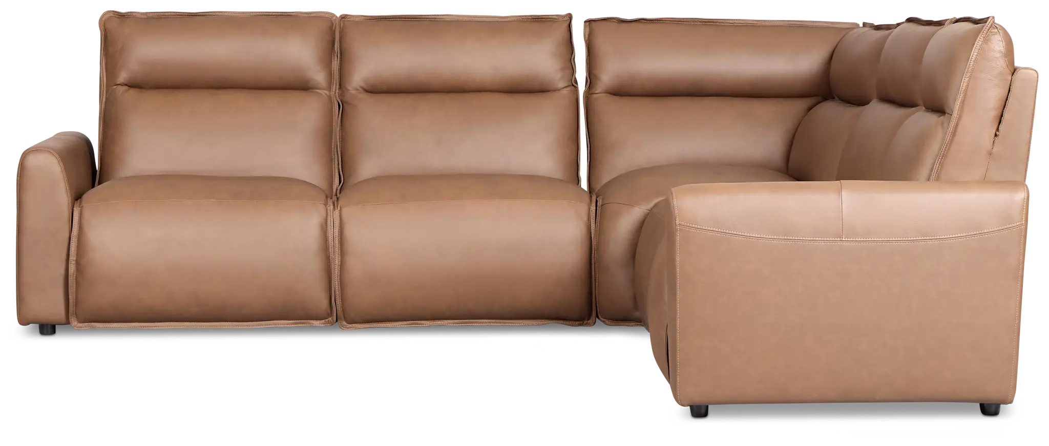 Edison Dark Brown Lthr/vinyl Small Dual Power Reclining Two-arm Sectional Edison Dark Brown Lthr/vinyl Small Dual Power Reclining Two-arm Sectional