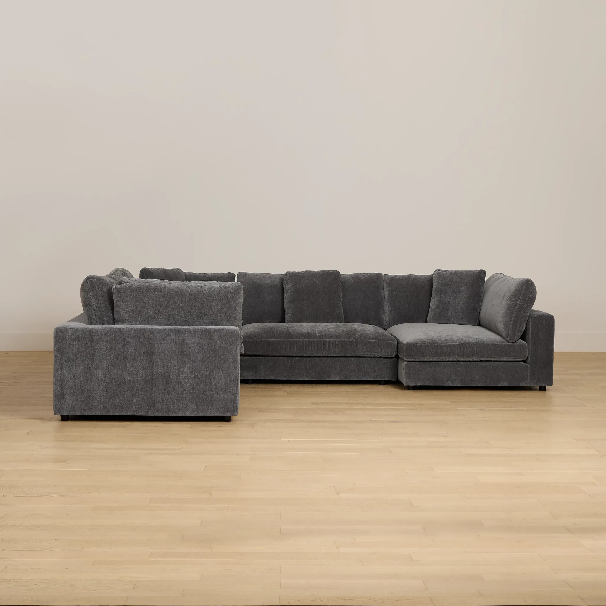Lounge Dark Gray Fabric Medium Right Chaise Sectional