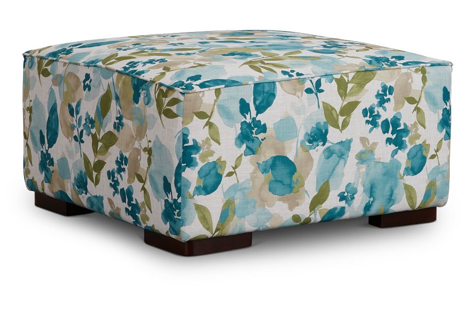 Teal Ottoman Large Leatherette Storage Ottoman Teal Faux Leather