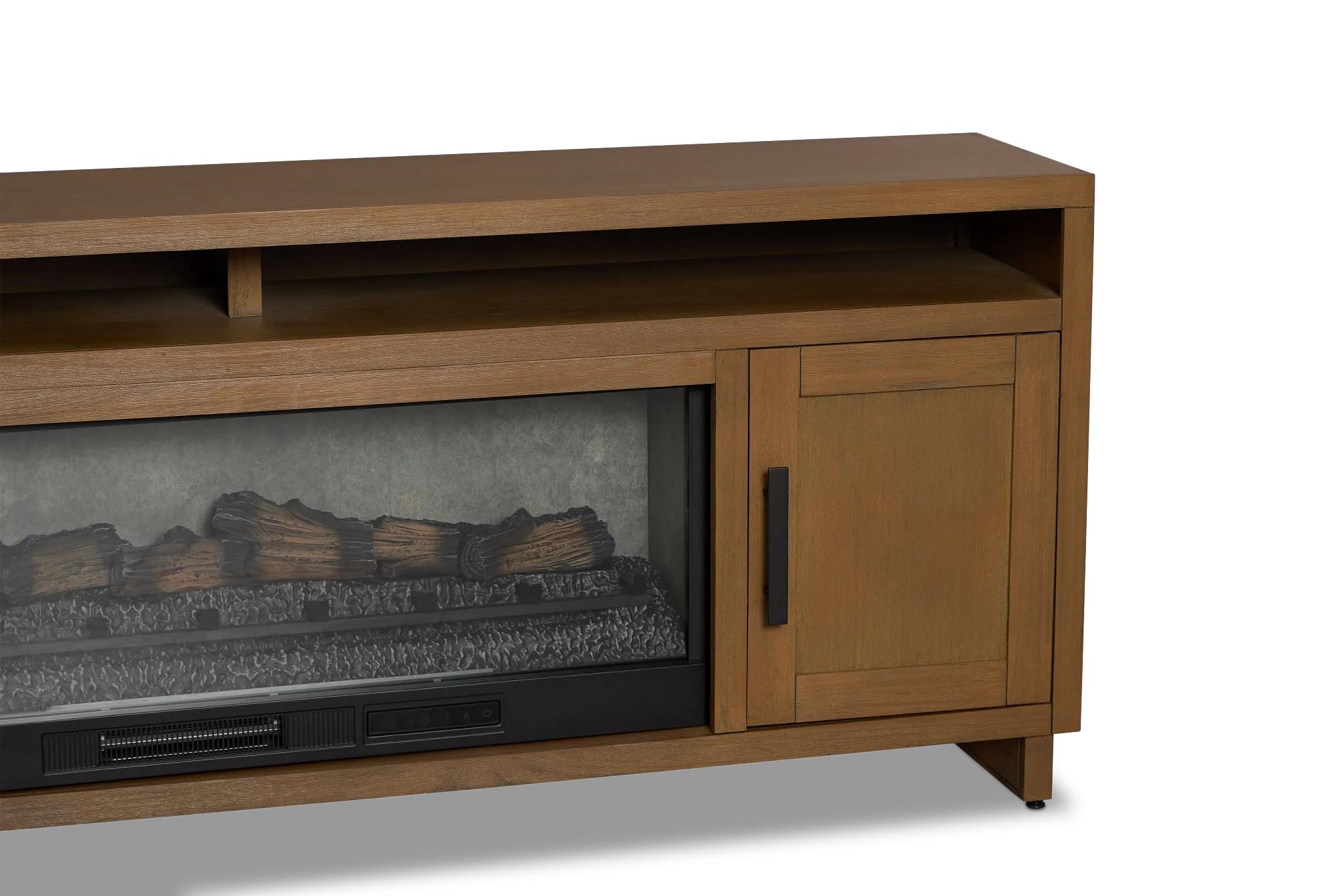 Richmond Light Tone 80" Tv Stand With Fireplace Insert