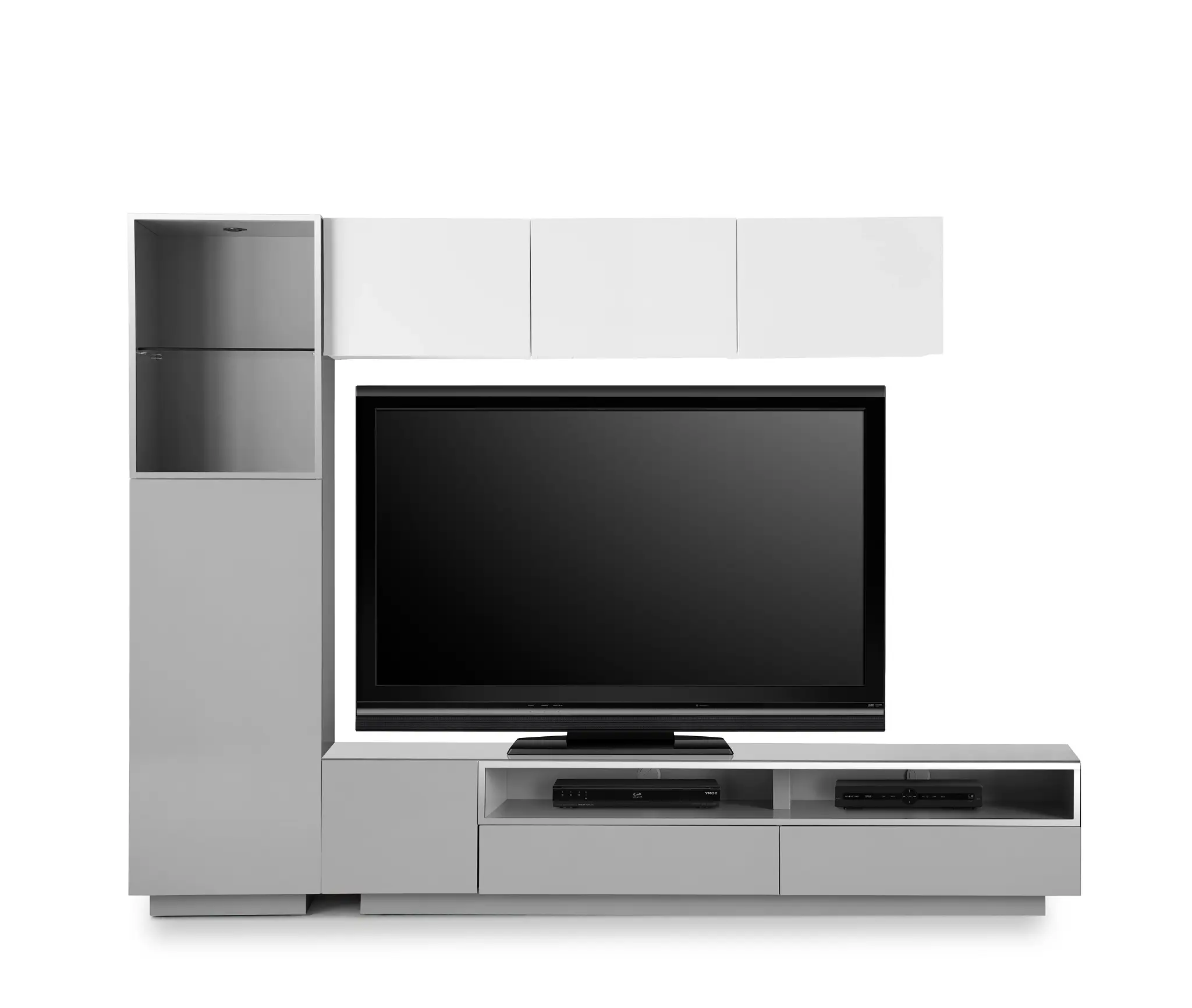 Vancouver 108" Gray White 5-piece Left Modular Wall Vancouver 108" Gray White 5-piece Left Modular Wall