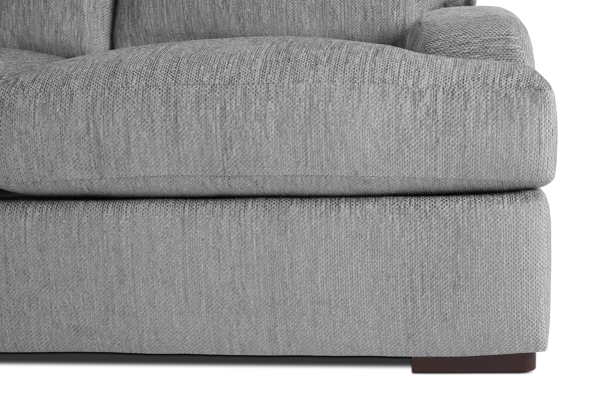 Alpha Light Gray Fabric Small Two-arm Sectional