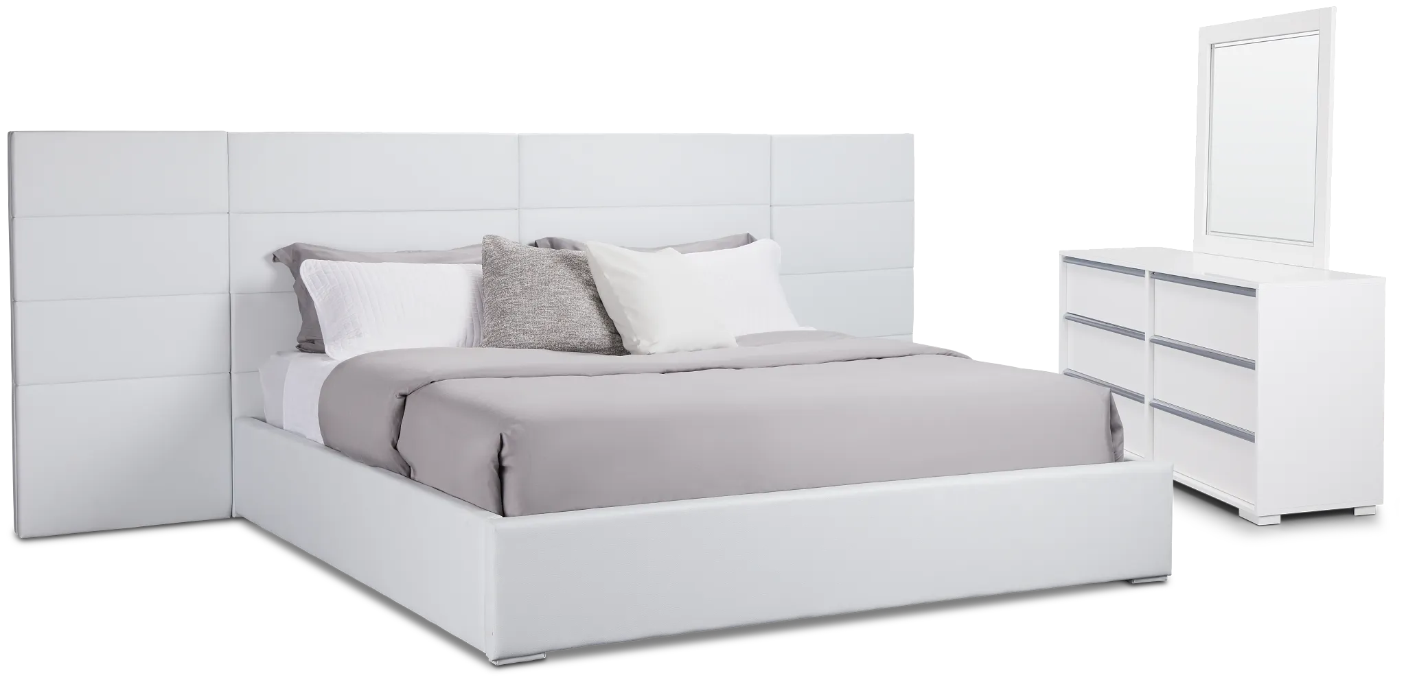 Doral White Uph Spread Bedroom