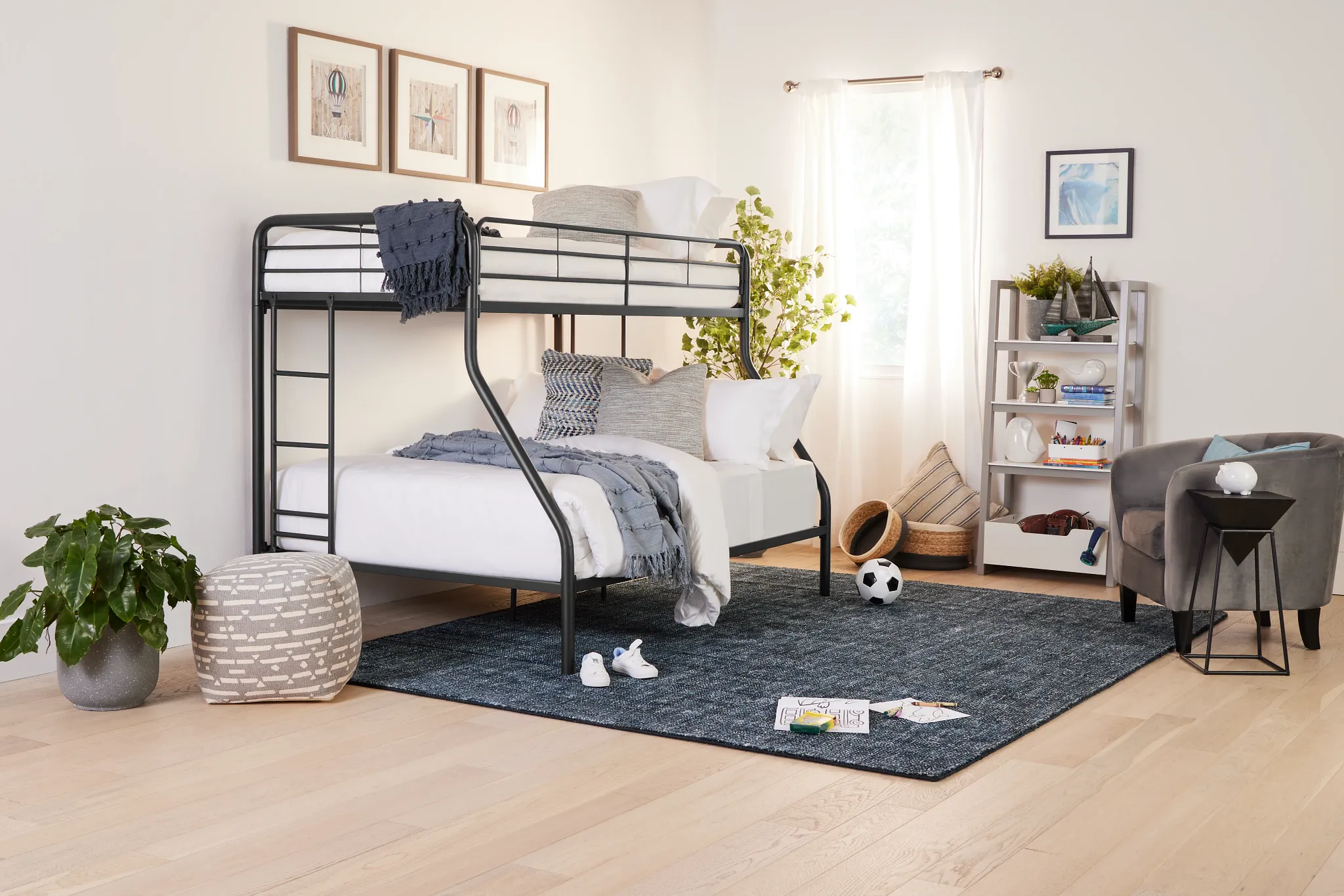 Rory Black Metal Bunk Bed