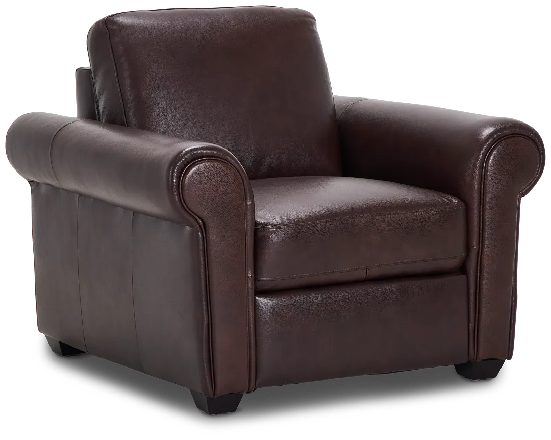 Lincoln Medium Brown Lthr/vinyl Chair