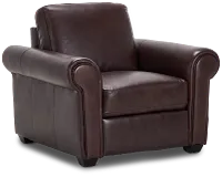 Lincoln Medium Brown Lthr/vinyl Chair
