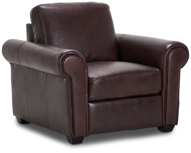 Lincoln Medium Brown Lthr/vinyl Chair