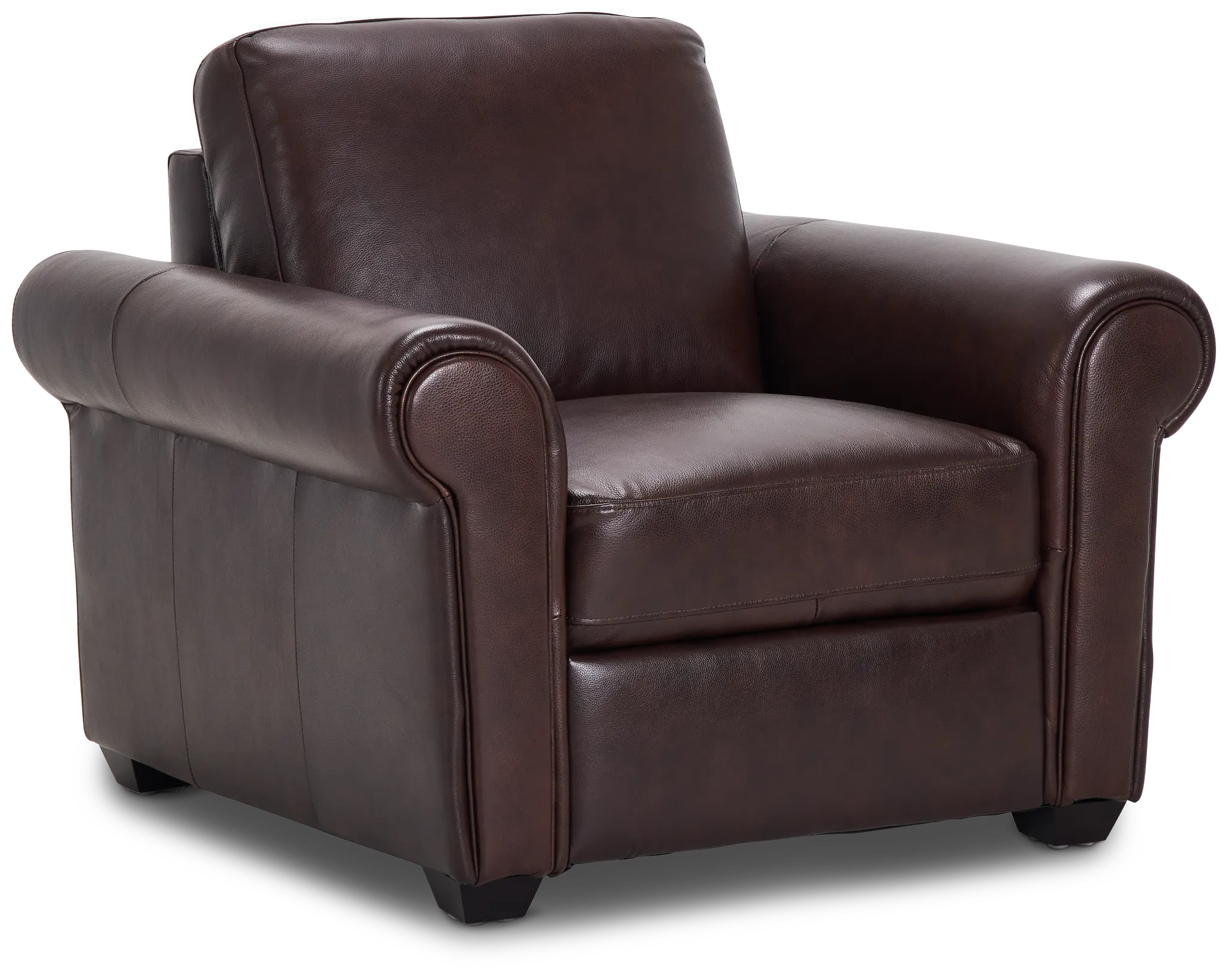 Lincoln Medium Brown Lthr/vinyl Chair