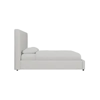 Grayton Maguire Ivory 54" Upholstered Platform Bed