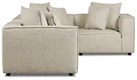Tatum Beige Fabric 5-piece Modular Sectional