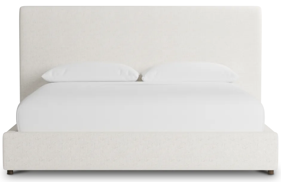 Grayton Natural Beauty Beige 54" Upholstered Platform Bed