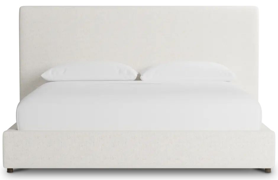 Grayton Natural Beauty Beige 54" Upholstered Platform Bed Grayton Natural Beauty Beige 54" Upholstered Platform Bed