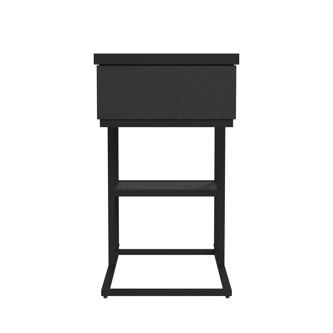 Rupin Black Rectangular C-side Table