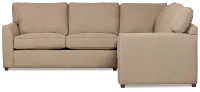 Tate Brown Fabric Medium 2-arm Left Facing Sleeper Sectional