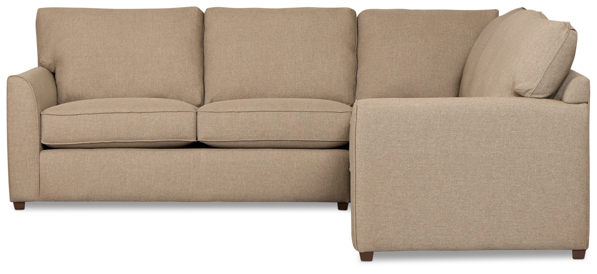Tate Brown Fabric Medium 2-arm Left Facing Sleeper Sectional