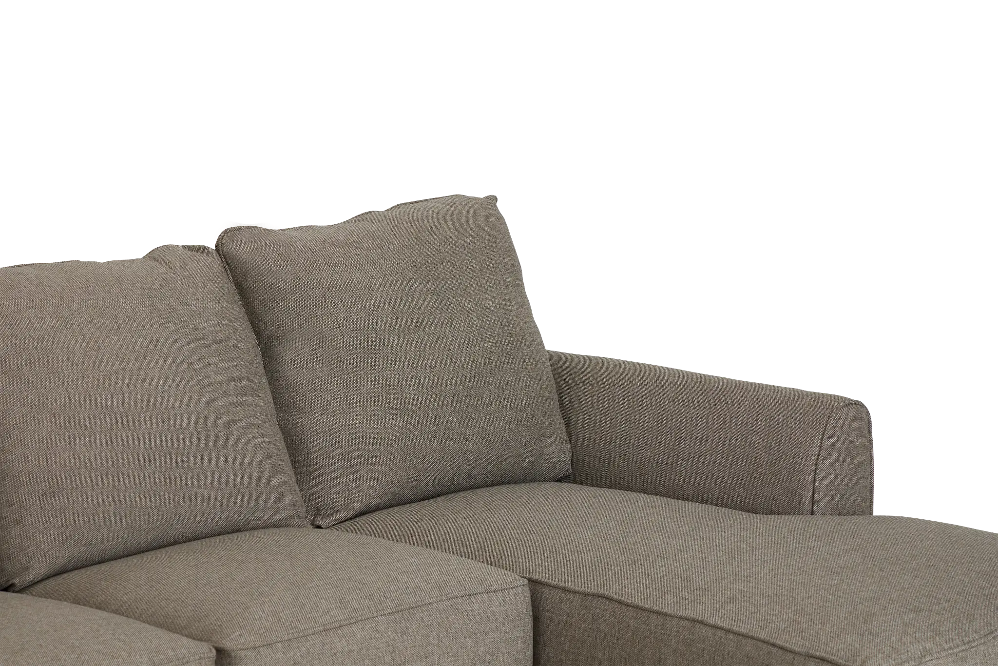 Asheville Brown Fabric Small Left Bumper Sectional Asheville Brown Fabric Small Left Bumper Sectional