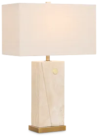 Keyla White Stone Table Lamp