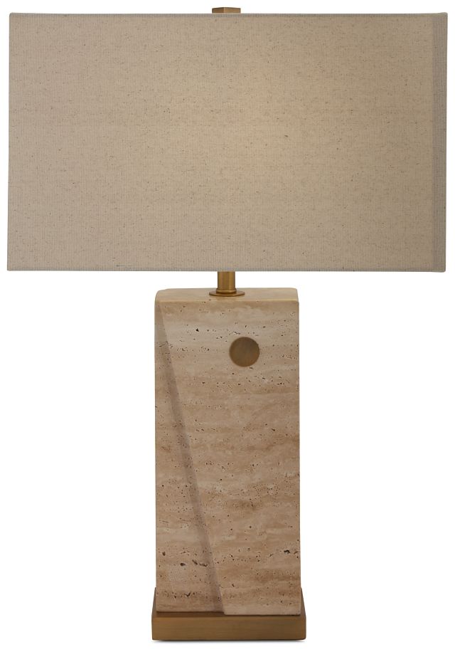 Keyla White Stone Table Lamp