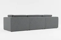 Destin Delray Dark Gray Fabric 4-piece Modular Sectional
