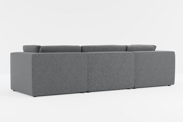 Destin Delray Dark Gray Fabric 4-piece Modular Sectional