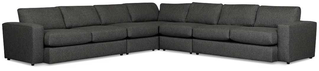 Brantley Dark Gray Fabric Large Two-arm Sectional
