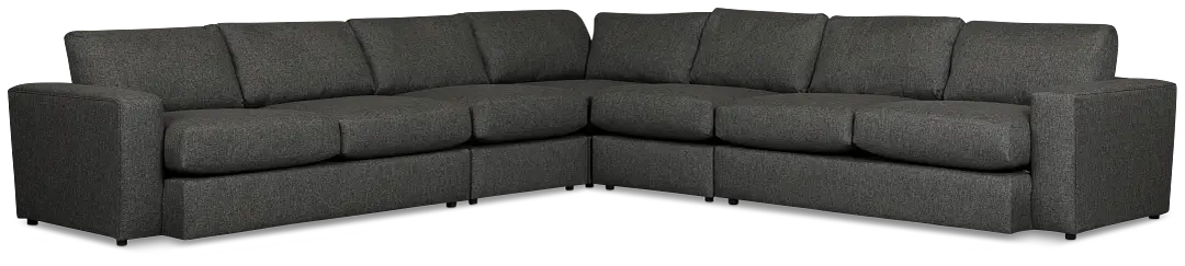 Brantley Dark Gray Fabric Large Two-arm Sectional Brantley Dark Gray Fabric Large Two-arm Sectional